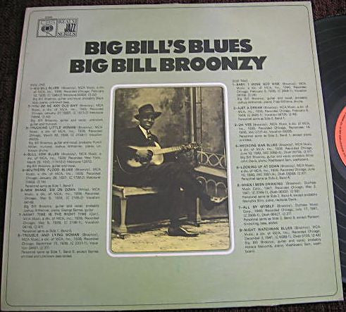 Big Bill Broonzy - Big Bill's Blues (LP, Comp, Mono)