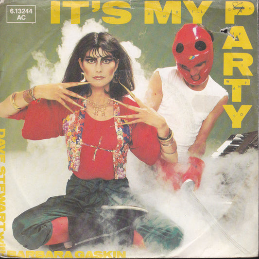 Dave Stewart With Barbara Gaskin* - It's My Party (7", Single, Lar)