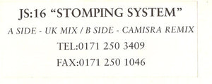 JS:16* - Stomping System (12", Promo, W/Lbl)