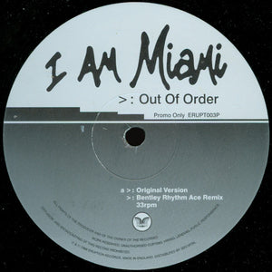 Out Of Order - I Am Miami (12", Promo)