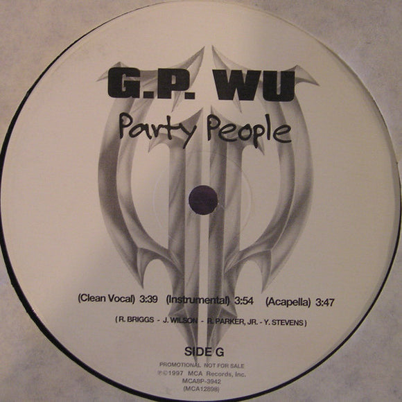 G.P. Wu* - Party People / Chamber Danger (12