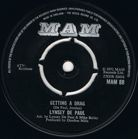 Lynsey De Paul - Getting A Drag (7", Single)