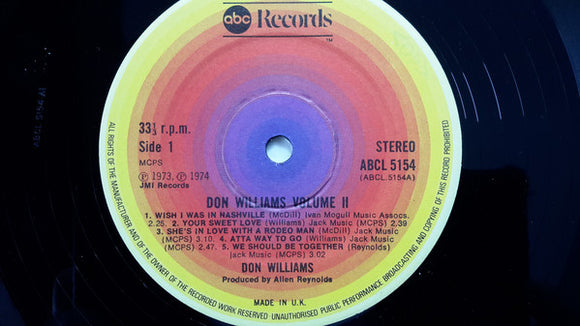 Don Williams (2) - Volume Two (LP, Album)