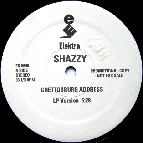 Shazzy - Ghettosburg Address (12", Promo)