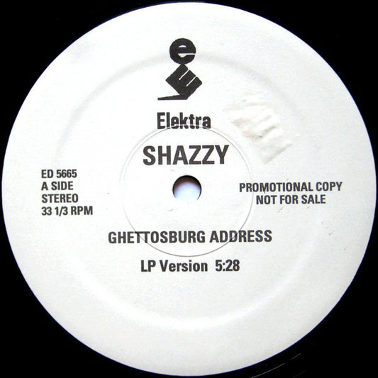 Shazzy - Ghettosburg Address (12", Promo)