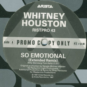 Whitney Houston - So Emotional (12", Promo)