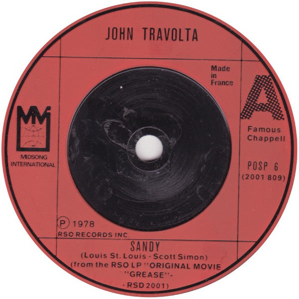 John Travolta - Sandy / Can't Let You Go (7")