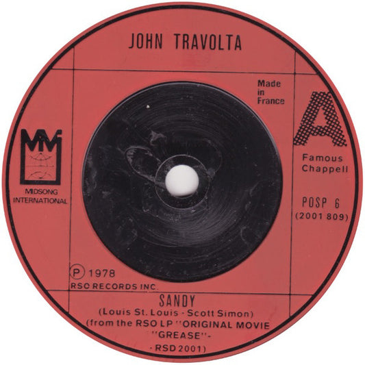 John Travolta - Sandy / Can't Let You Go (7")