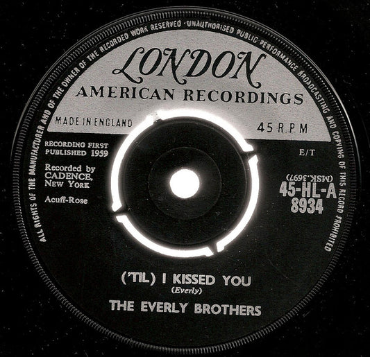 The Everly Brothers* - ('Til) I Kissed You (7", 4-P)