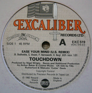 Touchdown - Ease Your Mind (U.S. Remix) (7", Single)