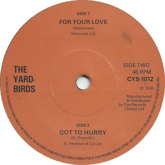 The Yardbirds - For Your Love (7