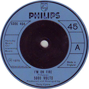 5000 Volts - I'm On Fire (7", Single, Inj)
