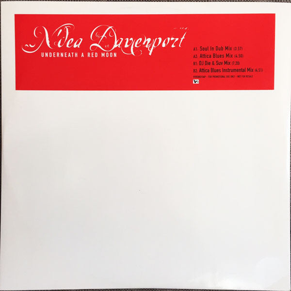 N'Dea Davenport - Underneath A Red Moon (12", Promo)