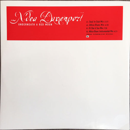 N'Dea Davenport - Underneath A Red Moon (12", Promo)