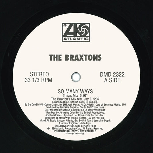 The Braxtons - So Many Ways (12", Promo)