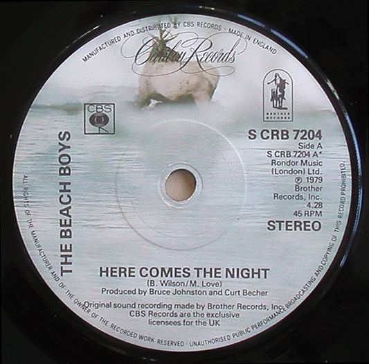 The Beach Boys - Here Comes The Night (7", Single, Sol)