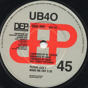 UB40 - Please Don't Make Me Cry (7", Single, Red)