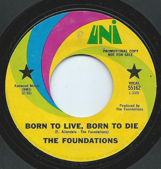 The Foundations - Born To Live, Born To Die (7", Single, Promo)