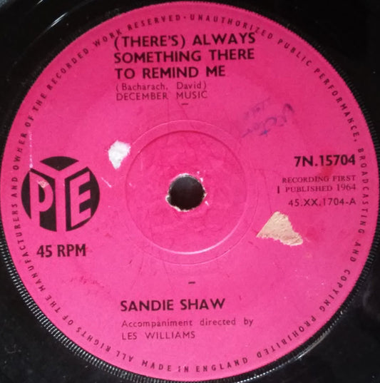 Sandie Shaw - (There's) Always Something There To Remind Me  (7", Single, Sol)