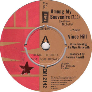 Vince Hill - Among My Souvenirs (7", Promo)