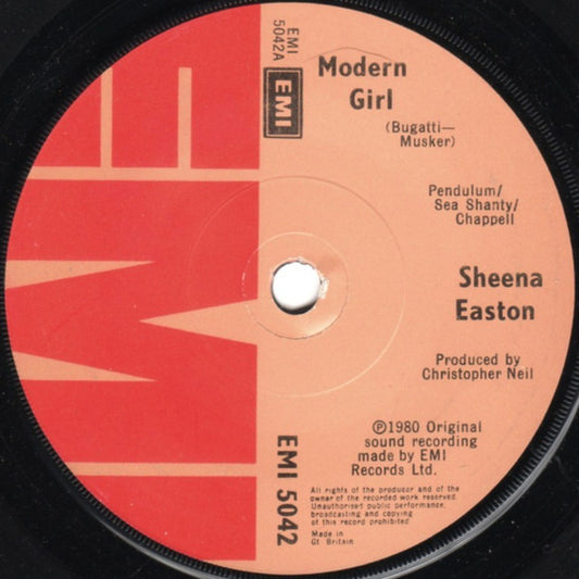 Sheena Easton - Modern Girl (7", Sol)