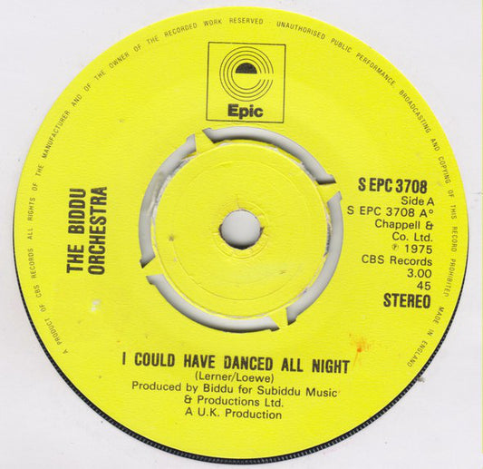 Biddu Orchestra - I Could Have Danced All Night / Jump For Joy (7", Single)