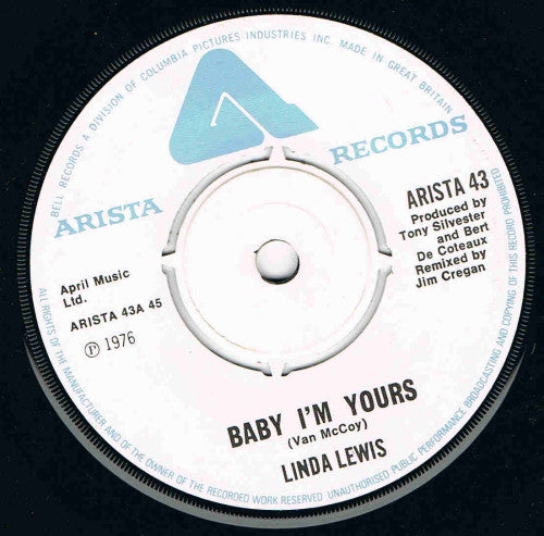 Linda Lewis - Baby I'm Yours  (7", Single)