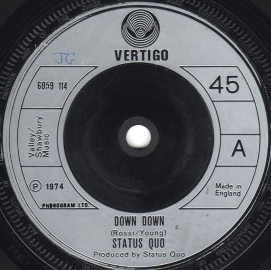 Status Quo - Down Down (7", Single)