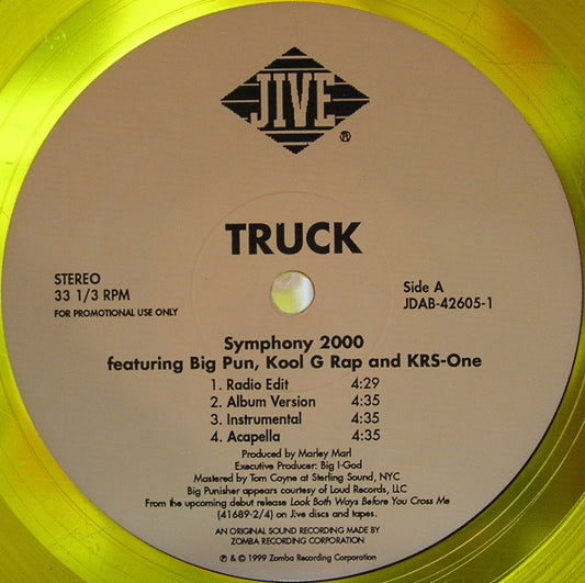 Truck* - Symphony 2000 / Who Am I (12", Promo, Yel)