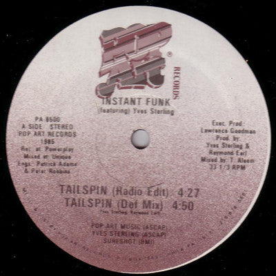 Instant Funk Featuring Yves Sterling - Tailspin (12