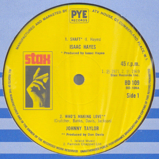 Various - Shaft / Who's Making Love / Private Number / Time Is Tight (12
