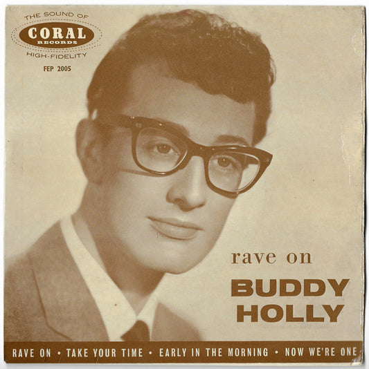 Buddy Holly - Rave On (7", EP, Rou)