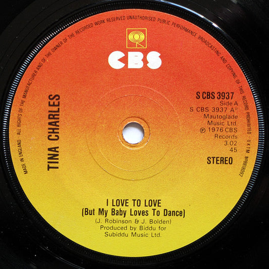 Tina Charles - I Love To Love (7", Single)