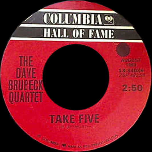 The Dave Brubeck Quartet - Take Five / Blue Rondo A La Turk (7", RE)