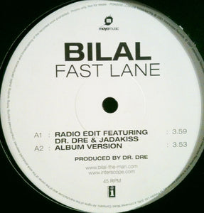 Bilal - Fast Lane (12", Promo)