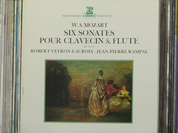 Robert Veyron-Lacroix, Jean-Pierre Rampal - W. A. Mozart - Six Sonates Pour Clavecin & Flûte (LP, Album)
