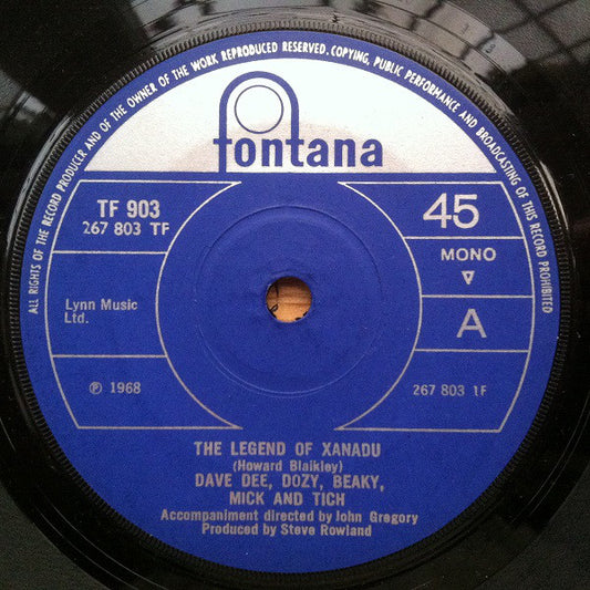 Dave Dee, Dozy, Beaky, Mick & Tich - The Legend Of Xanadu (7", Single, Mono, Sol)