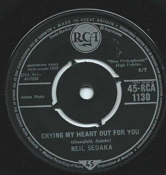 Neil Sedaka - Crying My Heart Out For You (7
