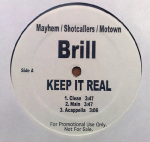 Brill - Keep It Real (12", Promo)