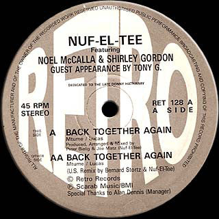 Nuf-El-Tee Featuring Noel McCalla & Shirley Gordon - Back Together Again (12