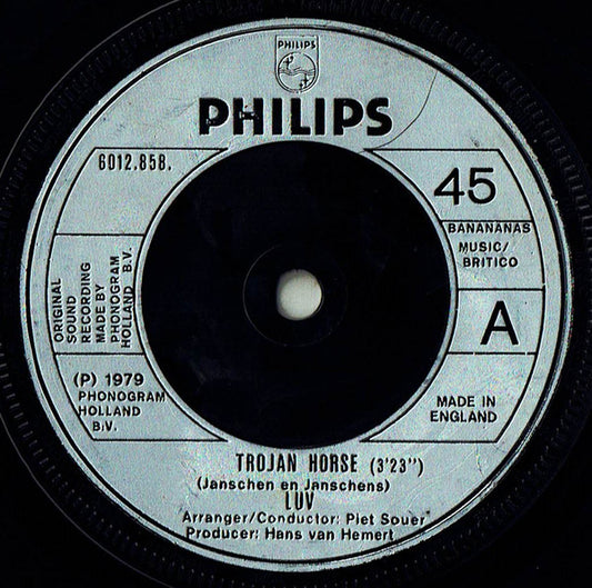 Luv* - Trojan Horse (7", Single, Sil)
