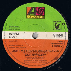 Amii Stewart - Light My Fire/137 Disco Heaven (7", Single)