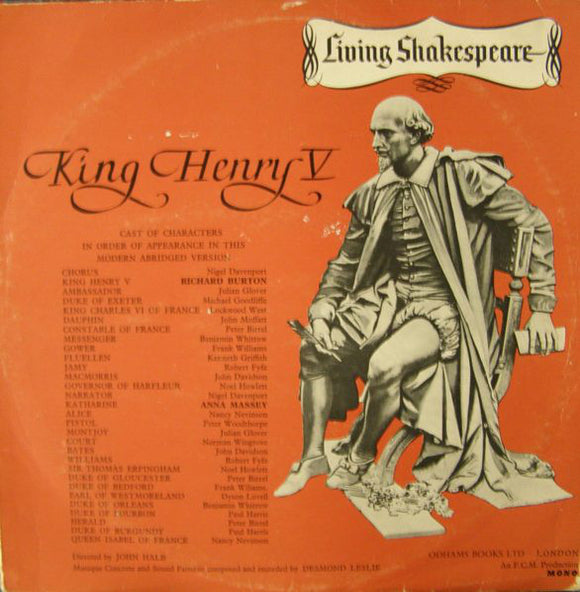 Shakespeare* - King Henry V (LP, Album, Mono)