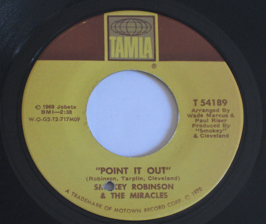 Smokey Robinson & The Miracles - Point It Out / Darling Dear (7", Single)