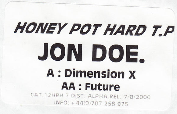 Jon Doe - Dimension X / Future (12
