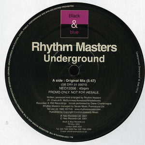 Rhythm Masters - Underground (12", Promo)