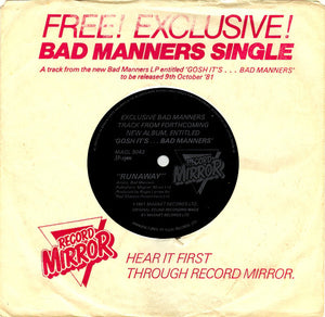Bad Manners - Runaway (Flexi, 7", S/Sided, Ltd)