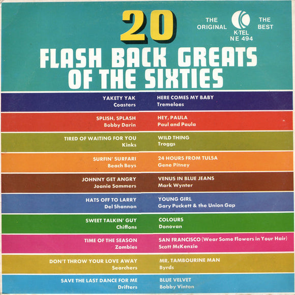 Various - 20 Flash Back Greats Of The Sixties (LP, Comp, Mono, Blu)
