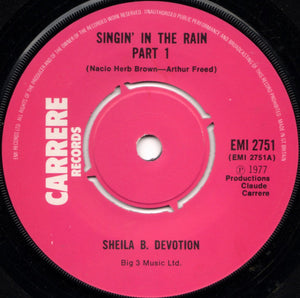 Sheila B. Devotion* - Singin' In The Rain (Part 1) (7", Single)