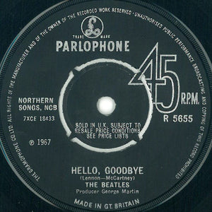 The Beatles - Hello, Goodbye (7", Single, Kno)